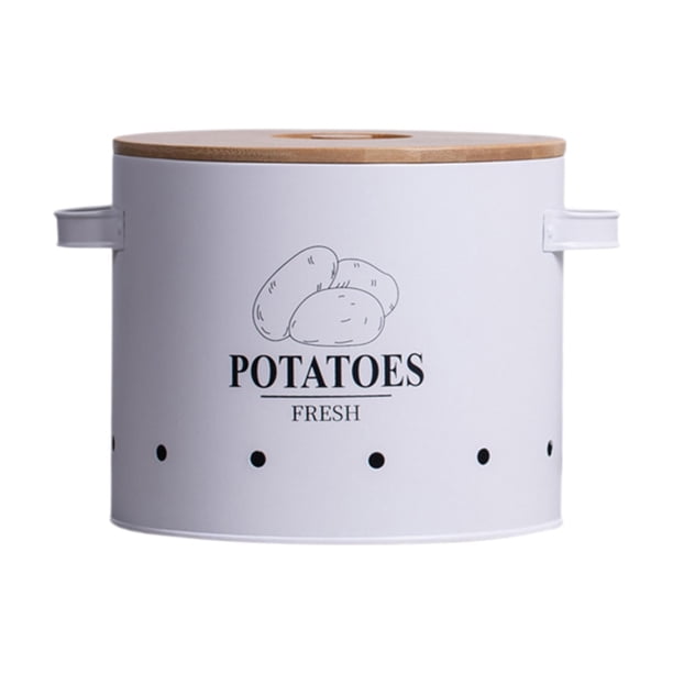 Bin de almacenamiento de verduras Bin Almacenamiento de la cocina Canista Multifuncional Organizador de despensa rústica Tinde para el gabinete de enc L
