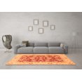 thumbnail image 3 of Ahgly Company Indoor Round Oriental Orange Traditional Area Rugs, 6' Round, 3 of 4