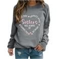 thumbnail image 5 of Cmfcve Women's Novelty Sweatshirts Letter Print Long Sleeve Versatile Tops Crew Neck Simple Gym Pullover Tops, 5 of 5