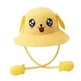 thumbnail image 3 of Capa de sombrero de paja de gorra de pescadores divertidos para viajes regalos de primavera de verano viajes de verano Amarillo, 3 of 10