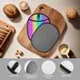 thumbnail image 4 of Pofeuu Rainbow Scales2 Print Silicone Pot Mat Mitten With Hanging Loop Heat Resistant Oven Mitts Non-Slip Bbq Baking Smoking Potholders, 4 of 7