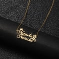 thumbnail image 4 of Name Custom Necklace 18K Gold Plated 2 Name Necklace Personalized Crown Heart Customized Pendant Necklace Jewelry Gift for Women, 4 of 5