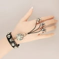 thumbnail image 3 of Chic Fashion Jewelry Gothic Skull Wolf Hand Chains Leather Bracelet  Fingers Ring  Bracelet for Women, 3 of 6