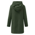 thumbnail image 5 of Sweatshirt Dress for Women Fuzzy Fleece Pullover Hoodie Casual Solid Soft Warm Winter Long Sleeve Pajamas Sleepwear, 5 of 9