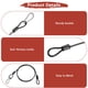 thumbnail image 4 of Cable de Seguridad con Ganchos y Bucles [2Pcs] - 3.28ft / 39.4 Pulgadas Cable de Seguridad para Candado de Equipaje de Acero Inoxidable para Bicicletas y Equipaje - [Negro], 4 of 6
