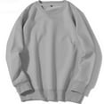 thumbnail image 3 of Halloween Mens Slim Autumn Casual Solid O Neck Sweater Top Color Round Long Jacket Pocket Sleeve Men's Blouse Mens Sweater Fall Gray, 3 of 3