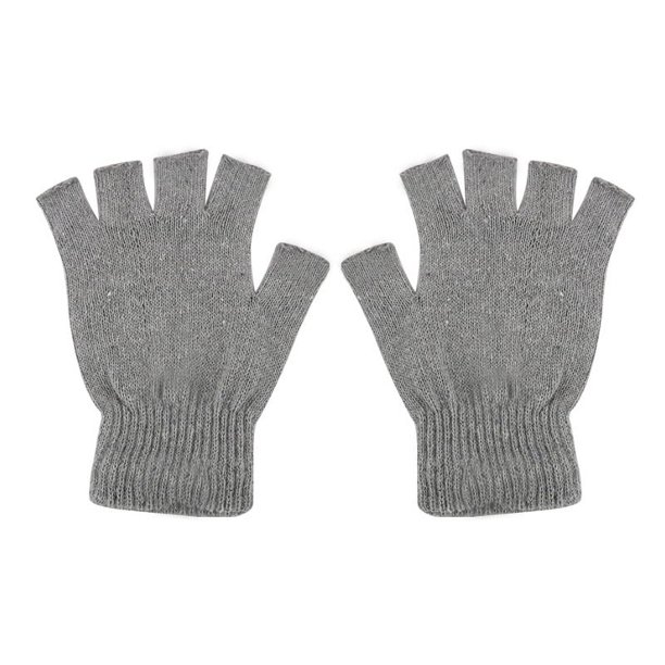 Guantes de punto para hombre de primavera y otoño, cálidos guantes de lana de hilo acrílico grande, hilo reciclado, Dew 235 finger
