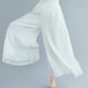 thumbnail image 5 of 1 par de pantalones de piernas anchas para mujeres pantalones de piernas ancho de lino de algodón de verano, 5 of 6