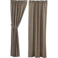 thumbnail image 1 of VHC Brands Panneau de Rideau Rustique & Lodge, Paire, Kaki Tan, 1 of 4