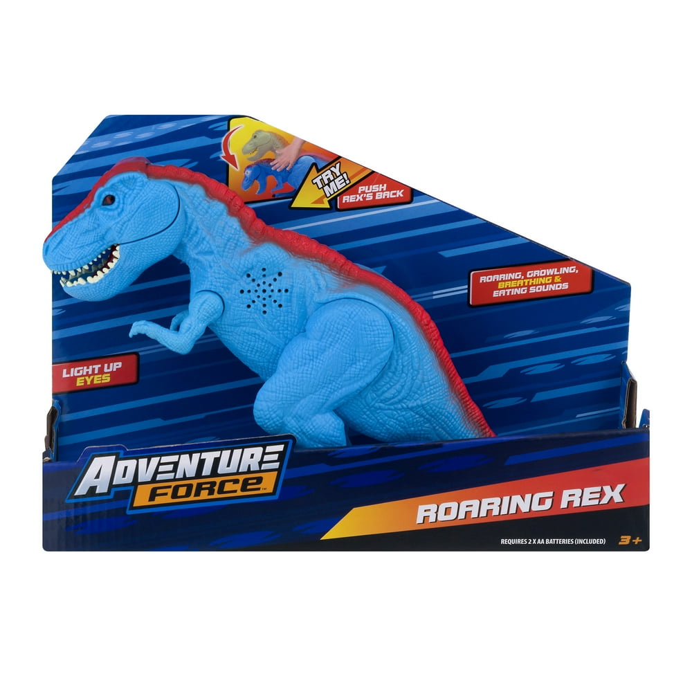 Adventure Force Mighty Megasaur Roaring Rex, Blue Action Figure (7.88