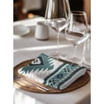 thumbnail image 6 of Green Beige Boho Cloth Napkins Set of 6 Reusable Dinner Napkins, Vintage Ethnic Tribal Southwestern Cocktail Napkin Washable Table Napkins for Wedding/Holiday Party/Baby Shower 20"x20", 6 of 7