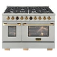 thumbnail image 6 of 48 in. 6.7. Dual Fuel Range for Natural Gas and Gold + Under Cabinet Range Hood, 6 of 12