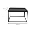thumbnail image 2 of Modern Black Rectangular Square Coffee Table Elegant End/side Table Display Stand For Home Office, 2 of 19