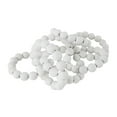 thumbnail image 6 of 20" x 2" White Wood Beaded 7 Link Chain Sculpture, by DecMode, 6 of 9