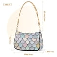 thumbnail image 3 of FORMRS Womens Shoulder Bag with Chain Strap Clutch Purse Cute Tote Handbag, Light Blue Shimmering Pattern, 3 of 7