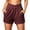 Wine, variant on Asxite Womens Shorts Running Workout Overlap High Waisted Pockets Breathable Stretchy Summer