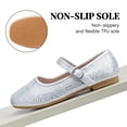 thumbnail image 4 of Berhood Girls Dress Shoes Casual Mary Jane Shoes Slip on Wedding Party Princess Shoes Silver 1 Big Kid, 4 of 6