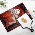 thumbnail image 4 of BaHomeck placemats Set of 4 rectangle Linen Cotton Placemats for Dining Table Washable Heat Resistant,18*12inch,Stunning Autumn Scene Of The Eiffel Tower In Paris, 4 of 4