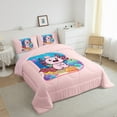 thumbnail image 3 of Manfei Initial Letter B Full Size Comforter Sets,Cute Axolotl Salamander Bedding Comforter Set,Pink Ocean Animal Bedding Sets For Girl,Breathable Bedroom Decoration Reversible,3-Piece, 3 of 8