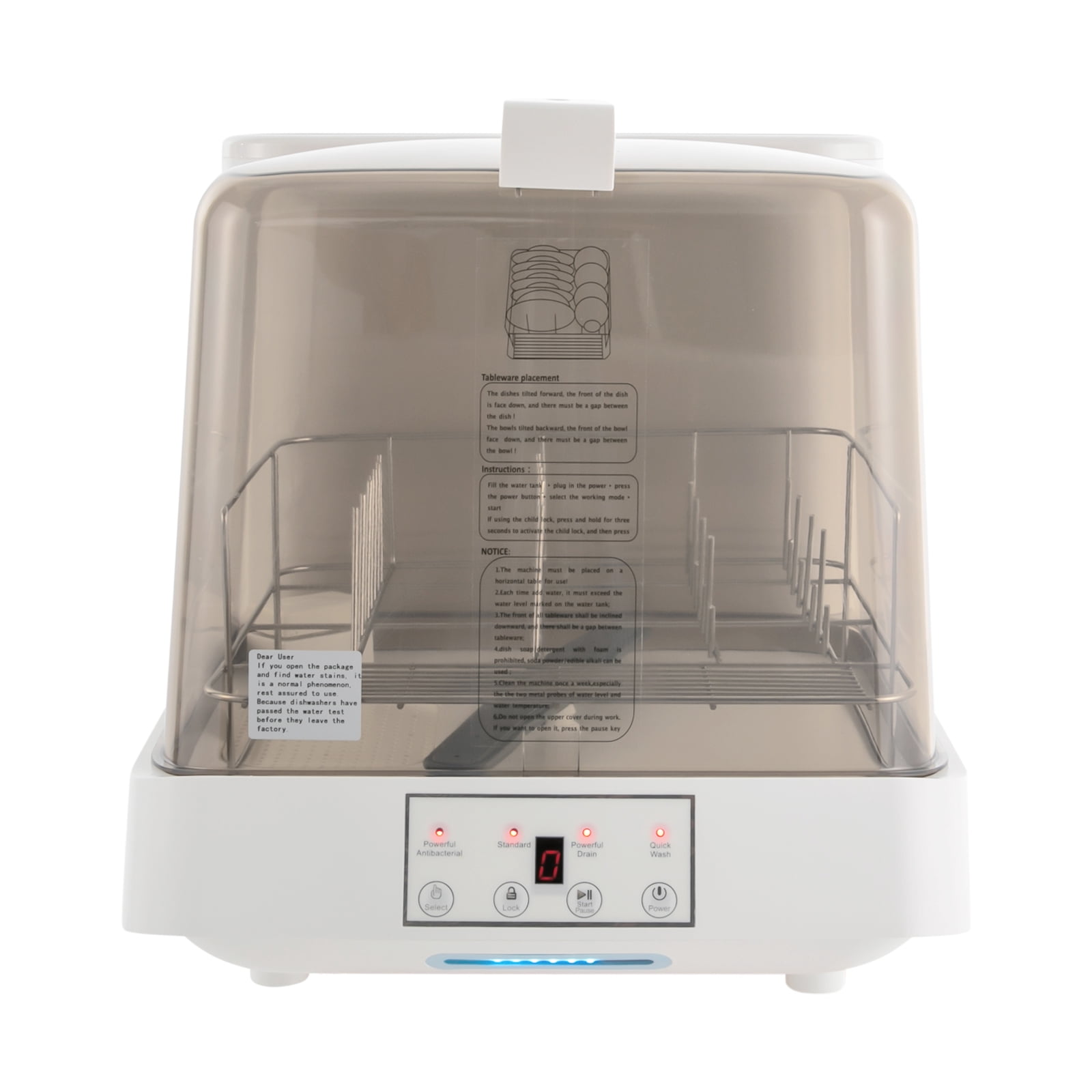 Portable Countertop Dishwasher, Automatic Dishwashing with Tank, Mini Dishwasher for Apartments, Dorms and RVs