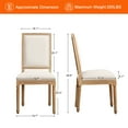 thumbnail image 5 of Furniliving French Country Dining Chairs Set of 4,Farmhouse Dining Room Chairs with Rubber Wood Legs, Beige, 5 of 10