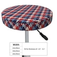 thumbnail image 4 of Balery Red Blue Checked Round Bar Stool Seat Covers Velvet Fabric Adjustable Protects from Scratches and Stains for 14-17 Inch Chair-14 inch, 4 of 7