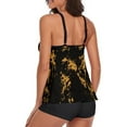 thumbnail image 4 of Two Piece Swimsuits For Women Tummy Control Tankini Top With Boyshorts Plus Size Tankini Swimsuits Sporty Bathing Suit, 4 of 9