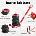 thumbnail image 5 of 5 Ton/11,000 lbs Air Jack, Portable Pneumatic Jack Lift up to 15.7", 3-6 s Fast Lifting Pneumatic Jack, with Adjustable Long Handles for Cars, Garages, Repair, 5 of 7