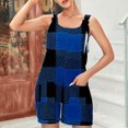 thumbnail image 2 of Kmdttou 2025 New Fashion Women's Summer Comfortable Casual Suspender Printing Shorts Pocket Jumpsuit Shorts with Pockets Clothes on Clearance!, 2 of 7