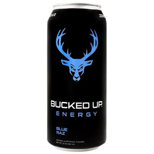 Bucked Up Blue Raz Energy Drink, 16FO