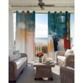 thumbnail image 6 of Colorful Ombre Blackout Curtains for Bedroom Living Room Darkening Curtains 96 Inches Long Oil Painting Modern Graffiti Abstract Art Window Curtain 2 Panels Set Window Treatment Drapes 52"x96", 6 of 9