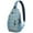Light Blue Christmas-1, variant on Sling Backpack,Red and Green Christmas Plaid Pattern Sling Bag with Water Bottle Holder,Waterproof Sling Bag for Men/Women with Headphone Jack for Hiking,Travel