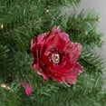 thumbnail image 2 of Northlight 20.75" Red Feather Peony Artificial Christmas Floral Pick, 2 of 4