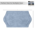 thumbnail image 4 of HOME WEAVERS Waterford Collection Cotton Tufted Bath Rug, 21" x 34", Blue, 4 of 9
