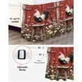 thumbnail image 3 of Red Rooster Wrap Around Bed Skirts for California King Bed 18" Drop,Bed Skirt with Adjustable Elastic Belt Dust Ruffle Bed Valance for Bedroom Farmhouse Animals Spring Floral Rustic Bed Frame Cover, 3 of 7