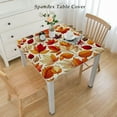 thumbnail image 2 of HAOXIT Fall Rectangle Table Cloth Elastic Table Cover for Square Waterproof Tablecloth 60''x60'', 2 of 7