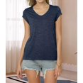 thumbnail image 4 of Camisetas Bliwov, paquete de 3, tops de mujer con cuello en V y manga corta, 4 of 6