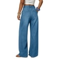 thumbnail image 5 of LEKODE Womens Jeans Jeans for Women Trendy Comfy Pants Women Work Pants Women Dress Pants Women Palazzo Pants for Women Pull on Pants Mom Jeans Casual Pants for Women Navy L, 5 of 6