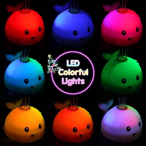 Juguetes de baño para bebés, Juguetes para bebés Ballena, Juguetes de baño con luz, Juguet Gigilli Gigilli