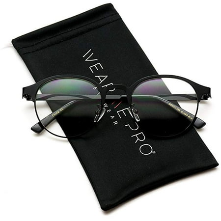 wearme pro - round retro lightweight metal hipster prescription glasses