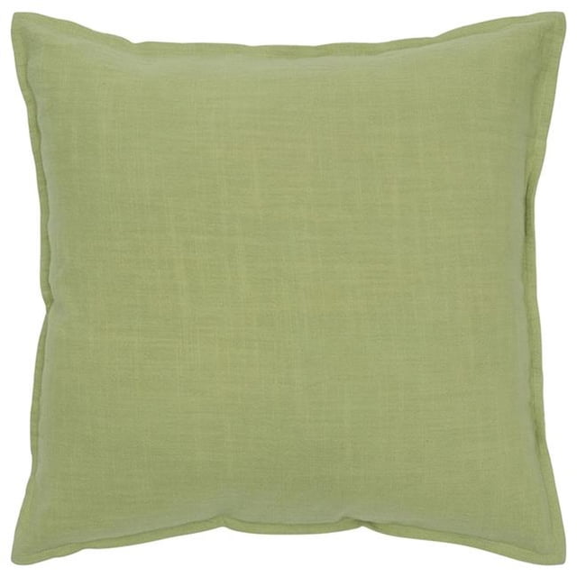 HomeRoots 403145 Lime Green Flange Edged Modern Throw Pillow