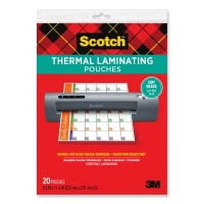 Scotch Laminating Pouches, 5 mil, 2.5" x 4.2", Gloss Clear, 25/Pack