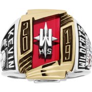 Personalized Men's Ultra Class Ring available in Valadium Metals, Valadium Two-Toned, Silver Plus, 10k Gold Two-Toned, 10k Gold