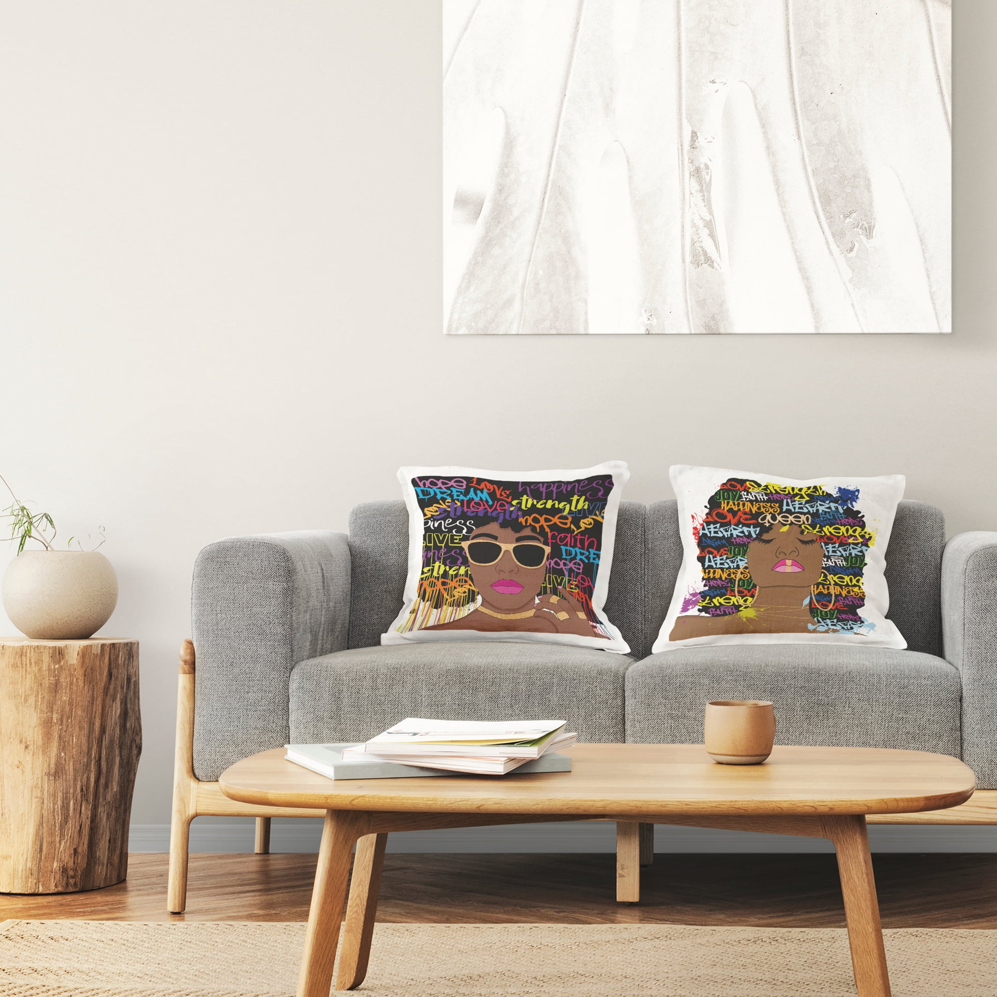 Stupell Industries Urban Inspirational Girls Decorative Printed Throw Pillow, 18 x 18