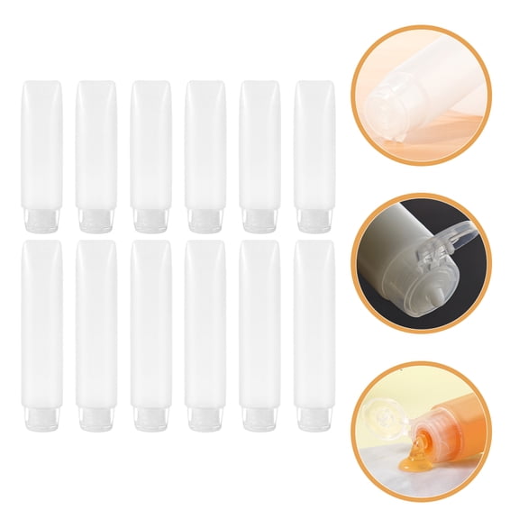 LITINKIMI Empty Travel Tubes, 12Pcs, Transparent, Pe PP, Leak-Proof, Squeezable, Multi-Use