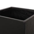 thumbnail image 3 of Bailor Outdoor Cast Stone Square Planter, Set of 2, Black, 3 of 5