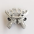 thumbnail image 4 of Antique Brushed Silver Rhinestones 3D Sculpting Cut Out Belt Buckle, 4 of 6