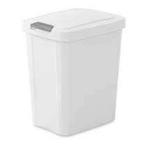 Sterilite 7.5 Gallon TouchTop Wastebasket w/ Titanium Latch, White 16 Ct