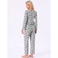 thumbnail image 5 of DARING DIVA Women's Cami Pajama Set Tank Top Long Pants Long Sleeve Cardigan XS Grey, 5 of 7