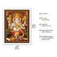 thumbnail image 2 of Lord Ganesha - Hindu Elephant Headed Deity - God of Wisdom Knowledge and New Beginnings - Vintage Religious Art c.1960s - Fine Art Matte Paper Print (Unframed) 20x26in, 2 of 4